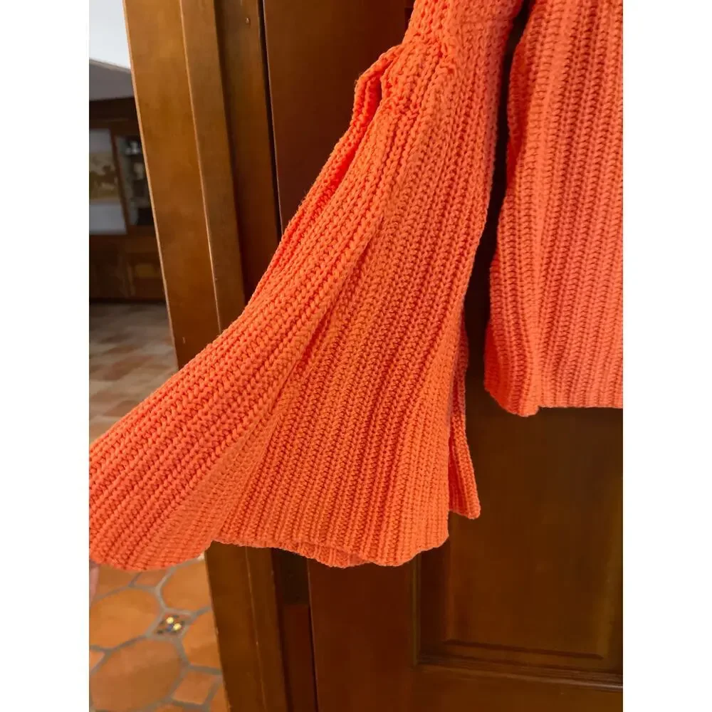 Free People Bell sleeve V neck sweater Medium - Picture 4 of 6